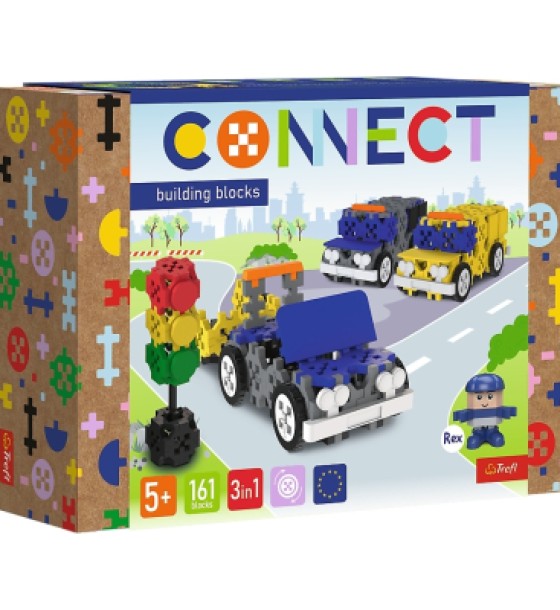 Конструктор Trefl Connect 3 в 1, 161 деталь (5900511619744)