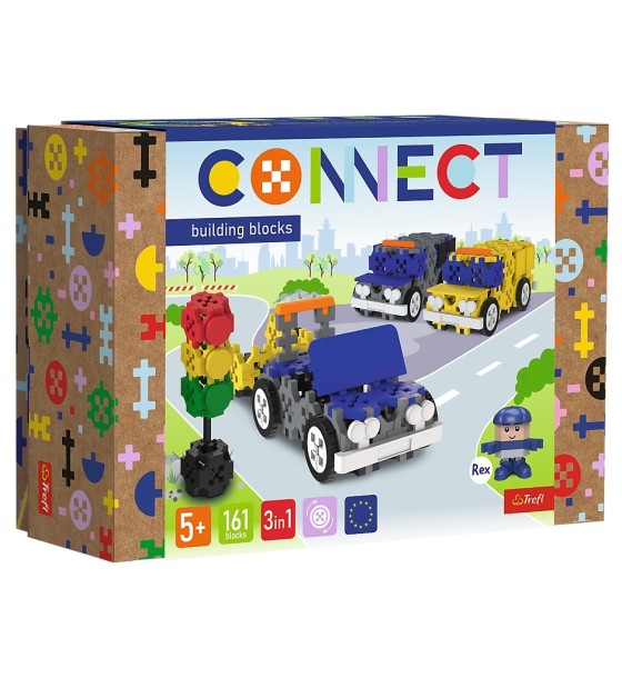 Конструктор Trefl Connect 3 в 1, 161 деталь (5900511619744)