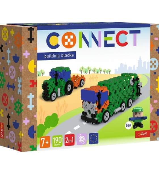 Конструктор Trefl Connect 2 в 1, 190 деталей (5900511619751)