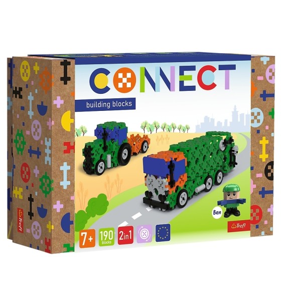 Конструктор Trefl Connect 2 в 1, 190 деталей (5900511619751)