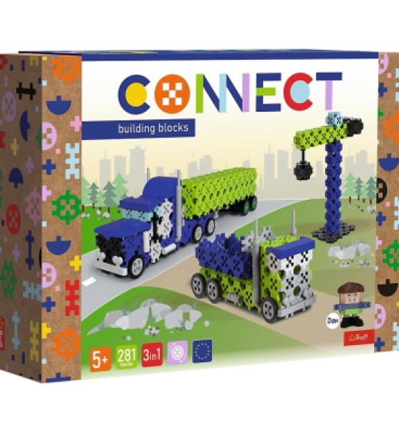 Конструктор Trefl Connect 3 в 1, 281 деталей (5900511619775)