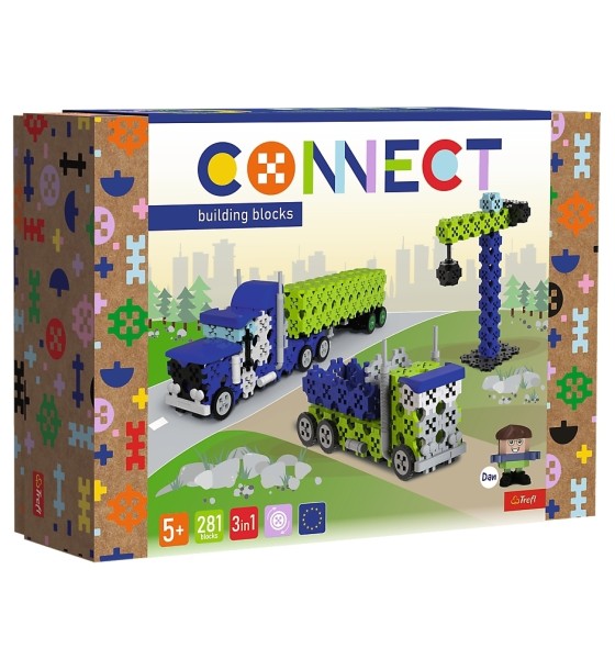 Конструктор Trefl Connect 3 в 1, 281 деталей (5900511619775)