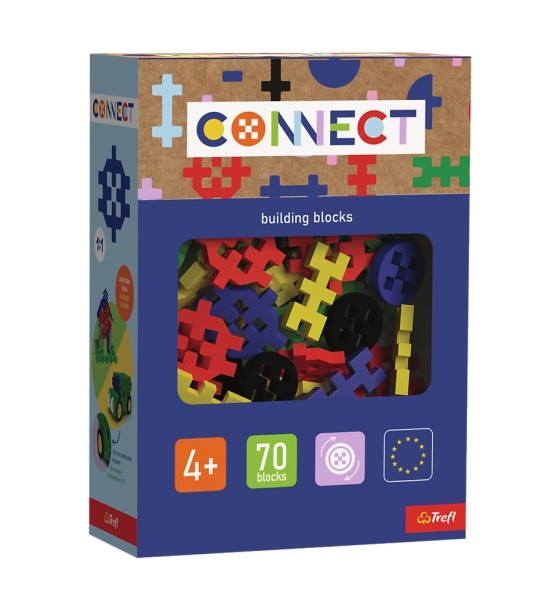 Конструктор Trefl Connect набір деталей конструктора, 70 деталей (boys) (5900511619874)