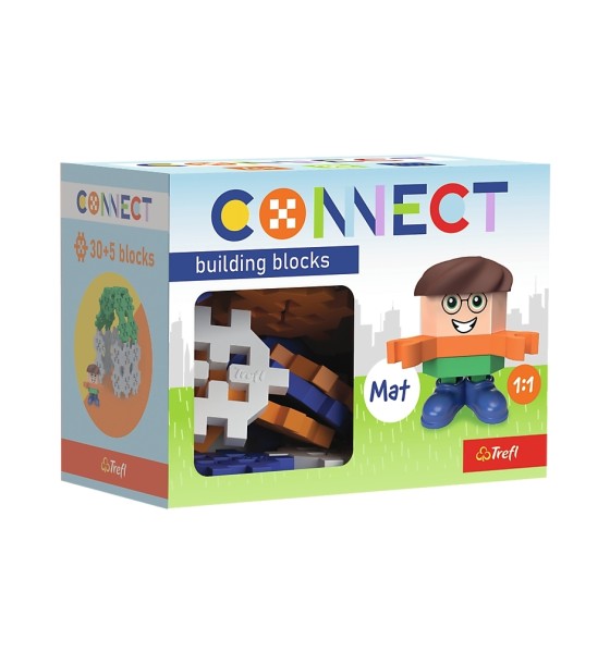 Конструктор Trefl Connect з ігровою фігуркою Mat 35 деталей (5900511620054)