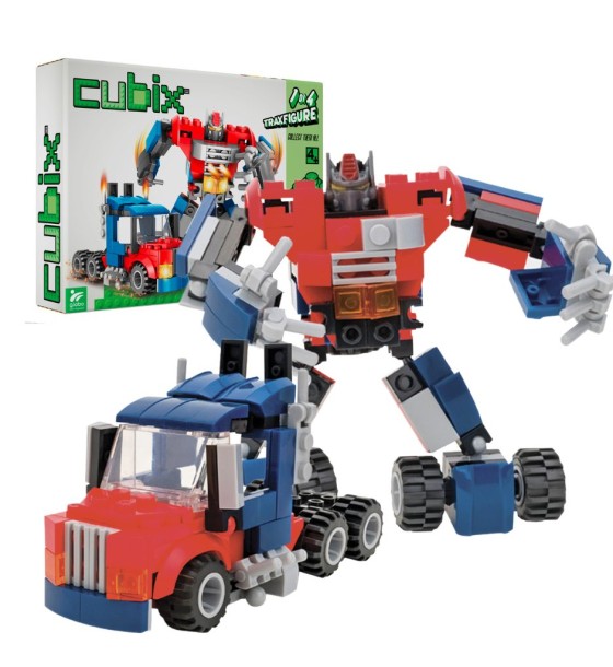 Конструктор Cubix Traxfigure 2-в-1, червоний/синій (39727/2)