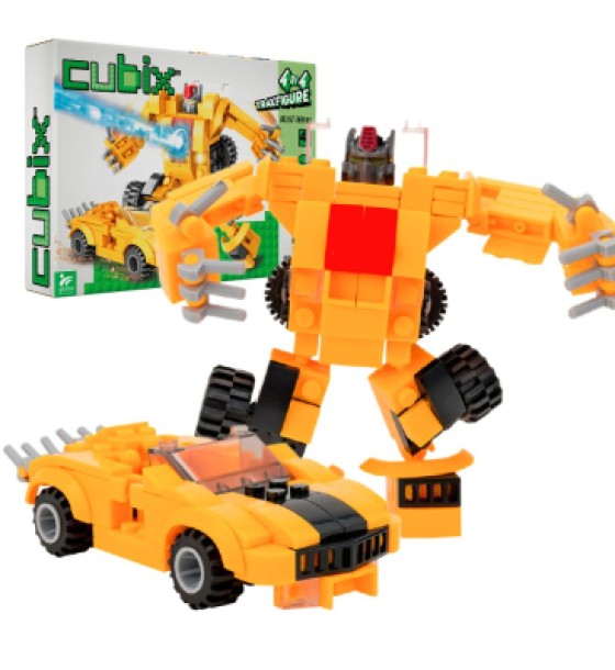 Конструктор Cubix Traxfigure 2-в-1, жовтий (39727/4)