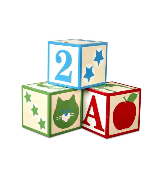 Кубики Melissa&Doug Набір з 3-х великих дерев'яних кубиків (MD30543)