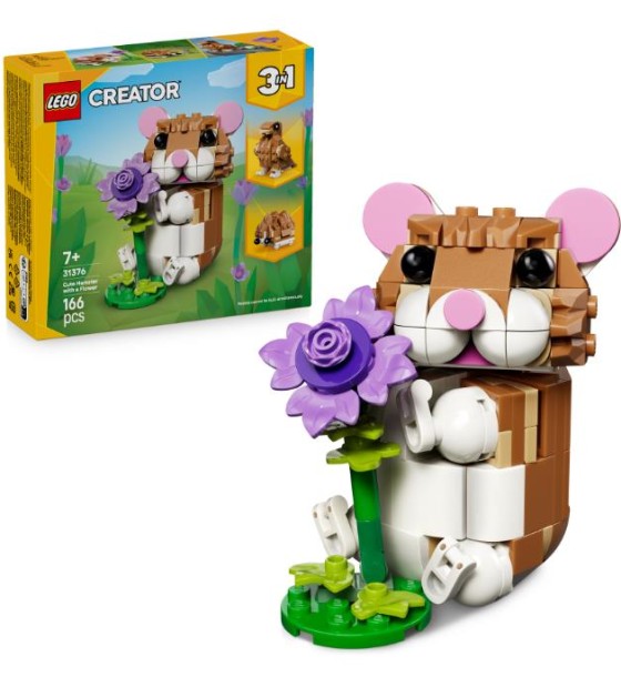 Конструктор LEGO Creator Чарівний хом'як з квіткою (31376)