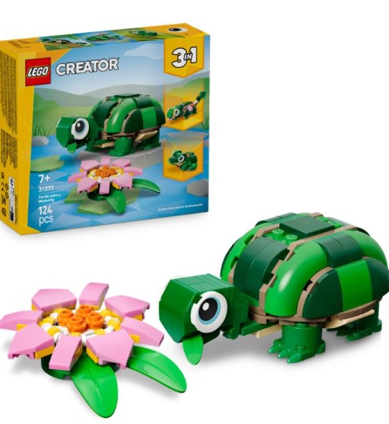 Конструктор LEGO Creator Черепаха з квіткою водяної лілії (31377)