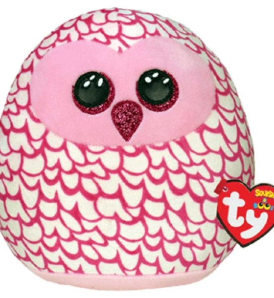М'яка іграшка Ty Squish-a-Boos Рожева сова Pinky 20 см (39300)