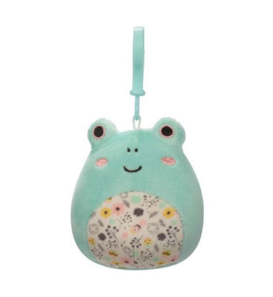 М'яка іграшка Squishmallows на кліпсі - Жабка Фрід 9 см (SQCP00179)