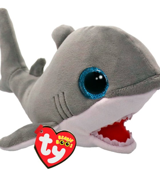 М'яка іграшка Ty Beanie Babies Сіра акула Finnegan 15 см (37376)