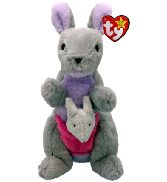М'яка іграшка Ty Beanie Babies Сірий кенгуру Kayla 15 см (41349)