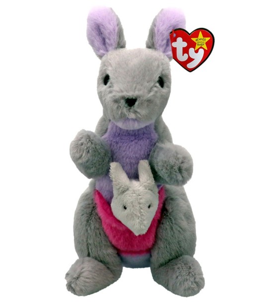 М'яка іграшка Ty Beanie Babies Сірий кенгуру Kayla 15 см (41349)