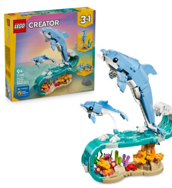 Конструктор LEGO Creator Морські тварини: красиві дельфіни (31385)