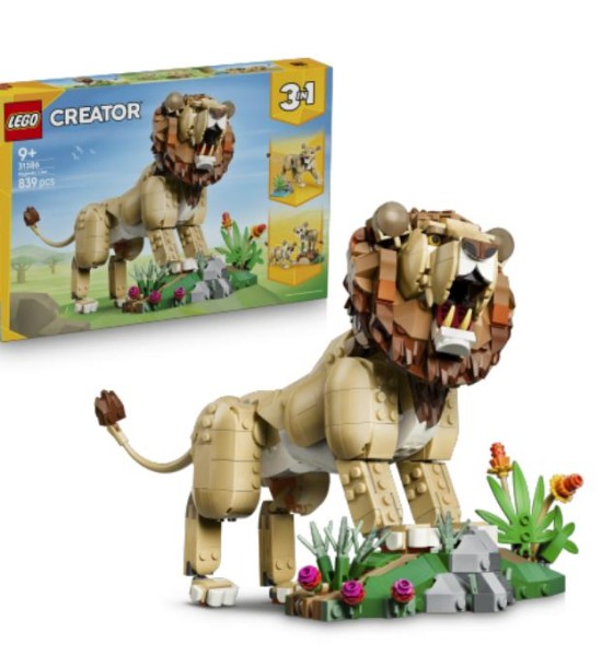 Конструктор LEGO Creator Дикі тварини: Величний лев (31386)