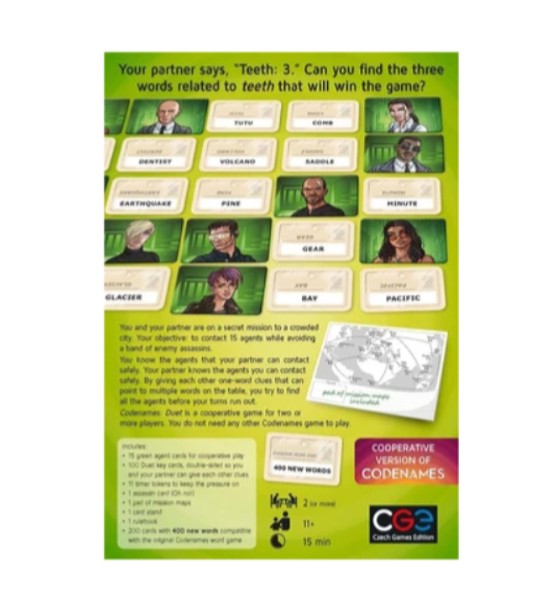 Настільна гра Czech Games Edition Codenames: Duet , англійська (8594156310400)