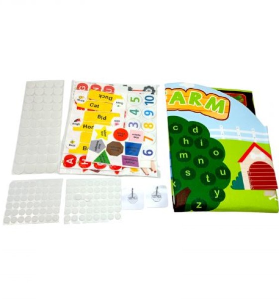 Ігровий плакат “My Farm” (тварини, цифри та англійський алфавіт)