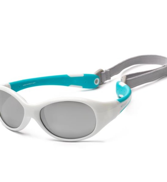 Дитячі сонцезахисні окуляри Koolsun Flex, 3-6р, біло-бірюзовий
