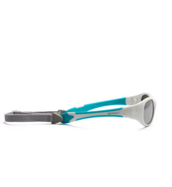 Дитячі сонцезахисні окуляри Koolsun Flex, 3-6р, біло-бірюзовий