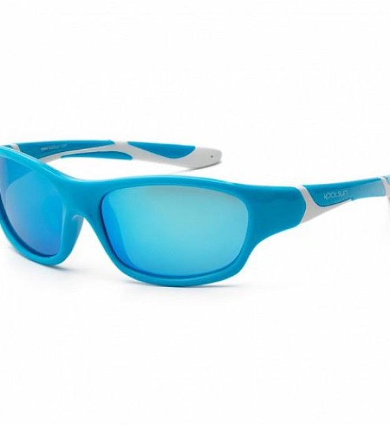 Дитячі сонцезахисні окуляри Koolsun Sport, 3-8р, бірюзово-білий