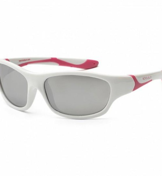 Дитячі сонцезахисні окуляри Koolsun Sport, 3-8р, біло-рожевий