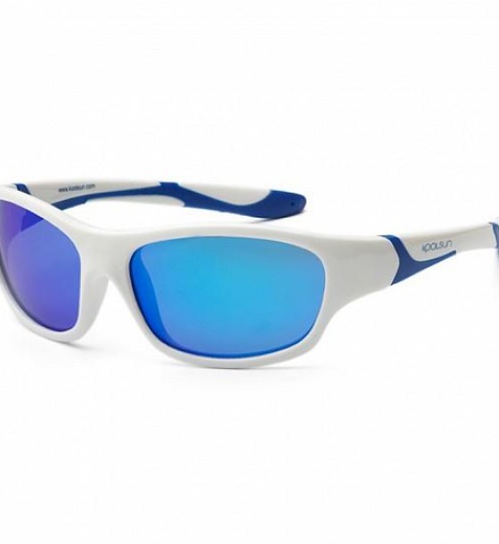 Дитячі сонцезахисні окуляри Koolsun Sport, 3-8р, біло-блакитний