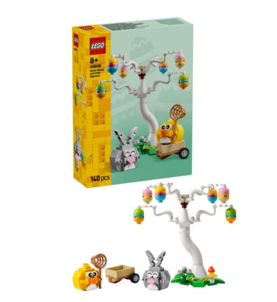 Конструктор LEGO Великодній кролик і полювання на курячі яйця (40808)