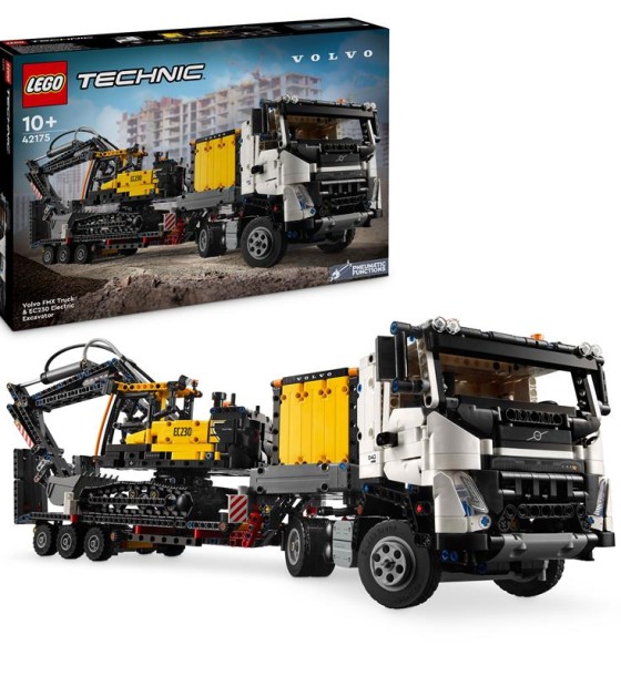 Конструктор LEGO Technic Вантажівка Volvo FMX і Електричний екскаватор EC230 (42175)