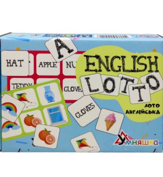Розвиваюча настільна гра "Лото англійська/English lotto" (укр)