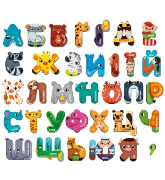 Гра розвиваюча Vladi Toys магнітна. Диво-букви. Абетка. VT5411-18