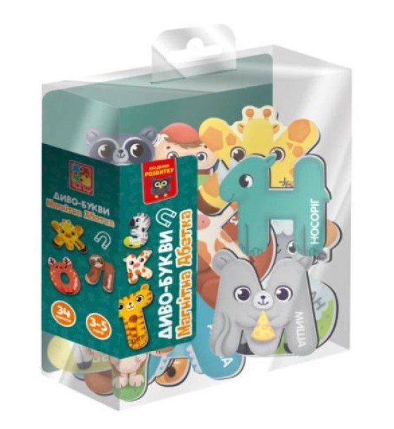 Гра розвиваюча Vladi Toys магнітна. Диво-букви. Абетка. VT5411-18