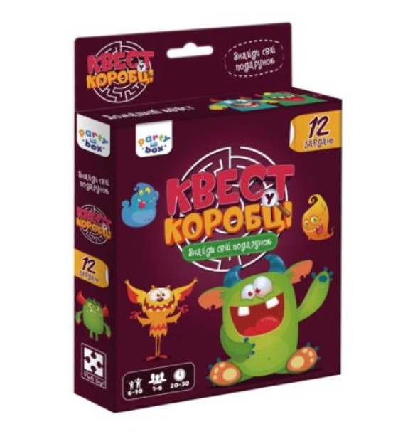Гра настільна Vladi Toys розважальна. Квест у коробці Монстри VT5902-02