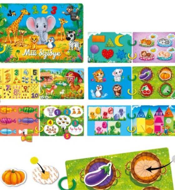 Гра розвиваюча Vladi Toys з липучками. "Бізі бук. Для малят"
