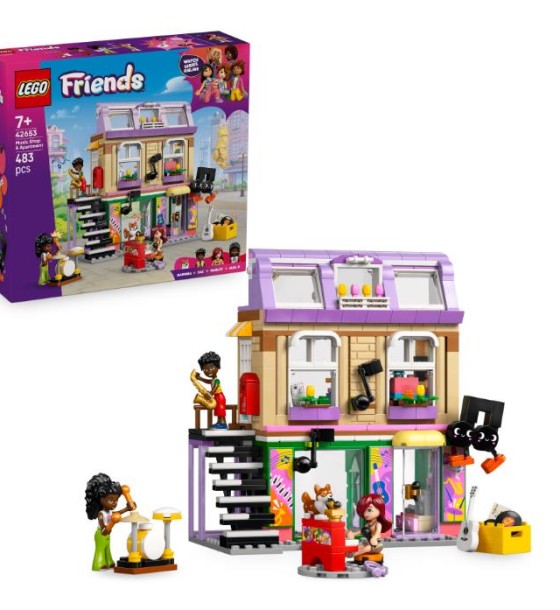 Конструктор LEGO Friends Музичний магазин та квартира (42653)