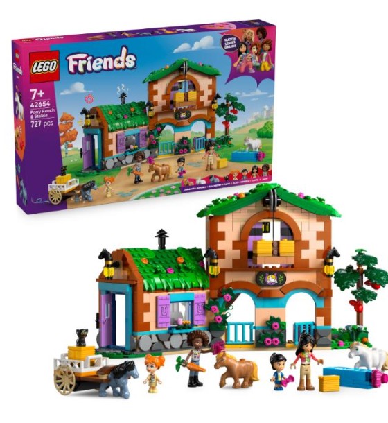 Конструктор LEGO Friends Ранчо та стайня поні (42654)
