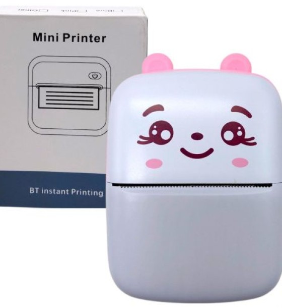 Портативний принтер із термодруком Bluetooth Hand Mini Printer (РОЖЕВИЙ)