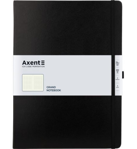 Книга записна Partner Grand, 210*295, 100 арк, кліт, чорна