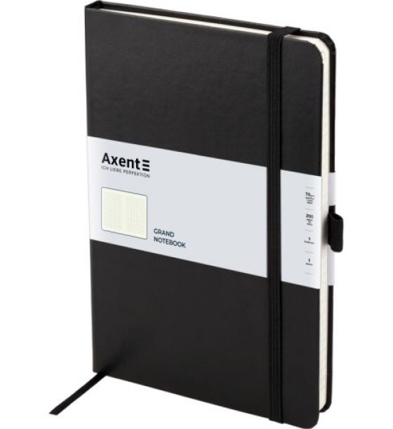 Книга записна Partner Grand, 210*295, 100 арк, кліт, чорна