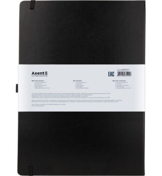 Книга записна Partner Grand, 210*295, 100 арк, кліт, чорна