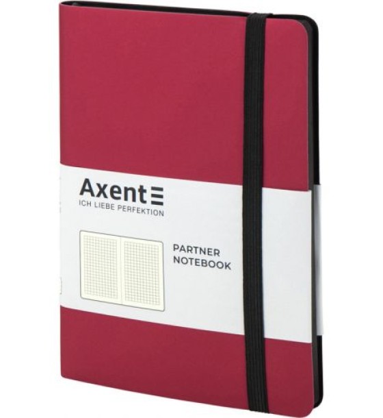 Книга записна Partner Soft, 125*195, 96арк, кліт, червона