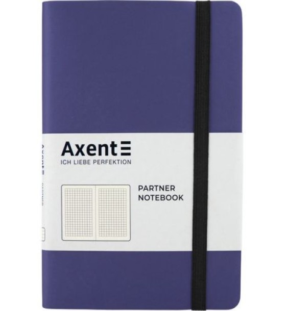Книга записна Partner Soft, 125*195, 96арк, кліт, т. синя