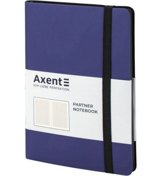 Книга записна Partner Soft, 125*195, 96арк, кліт, т. синя