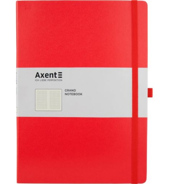 Книга записна Partner Grand, 210*295, 100 арк, кліт, червона