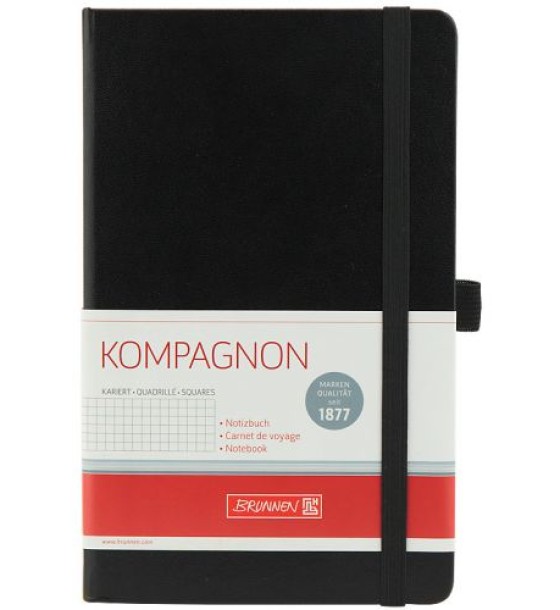 Книга записна Компаньйон чорн. А5 клітинка