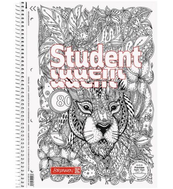 Коледж-блок А4 Premium, крапка, 80 арк. Zenart Lion