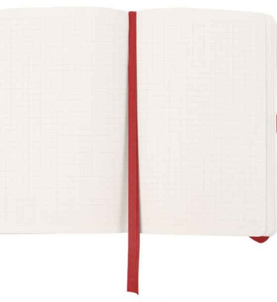 Книга записна Partner Soft Skin,125*195, 96арк, кліт, черв.