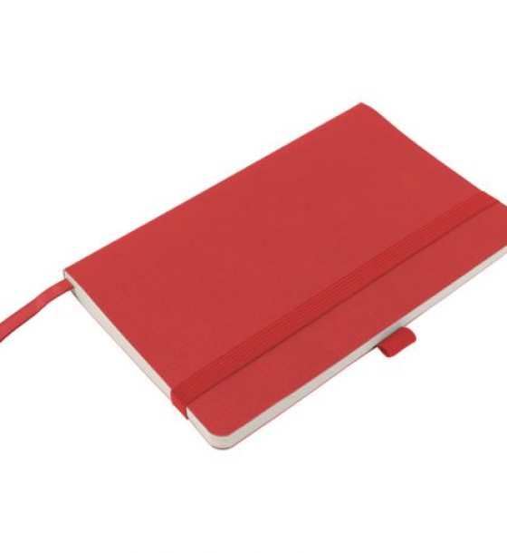 Книга записна Partner Soft Skin,125*195, 96арк, кліт, черв.
