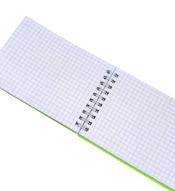 Блокнот А6, 80 арк., пластик, пружина зверху (мікс кольорів)