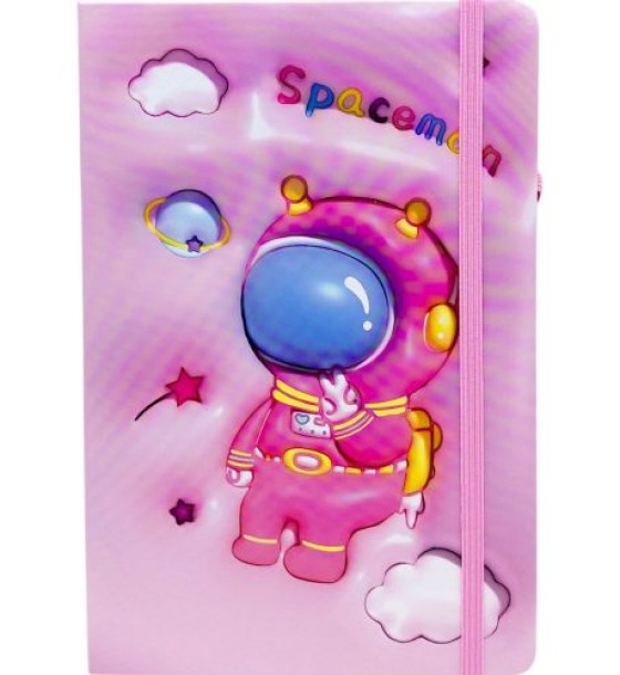 Блокнот "SPACEMAN" тверда обкладинка, А5 (РОЖЕВИЙ)